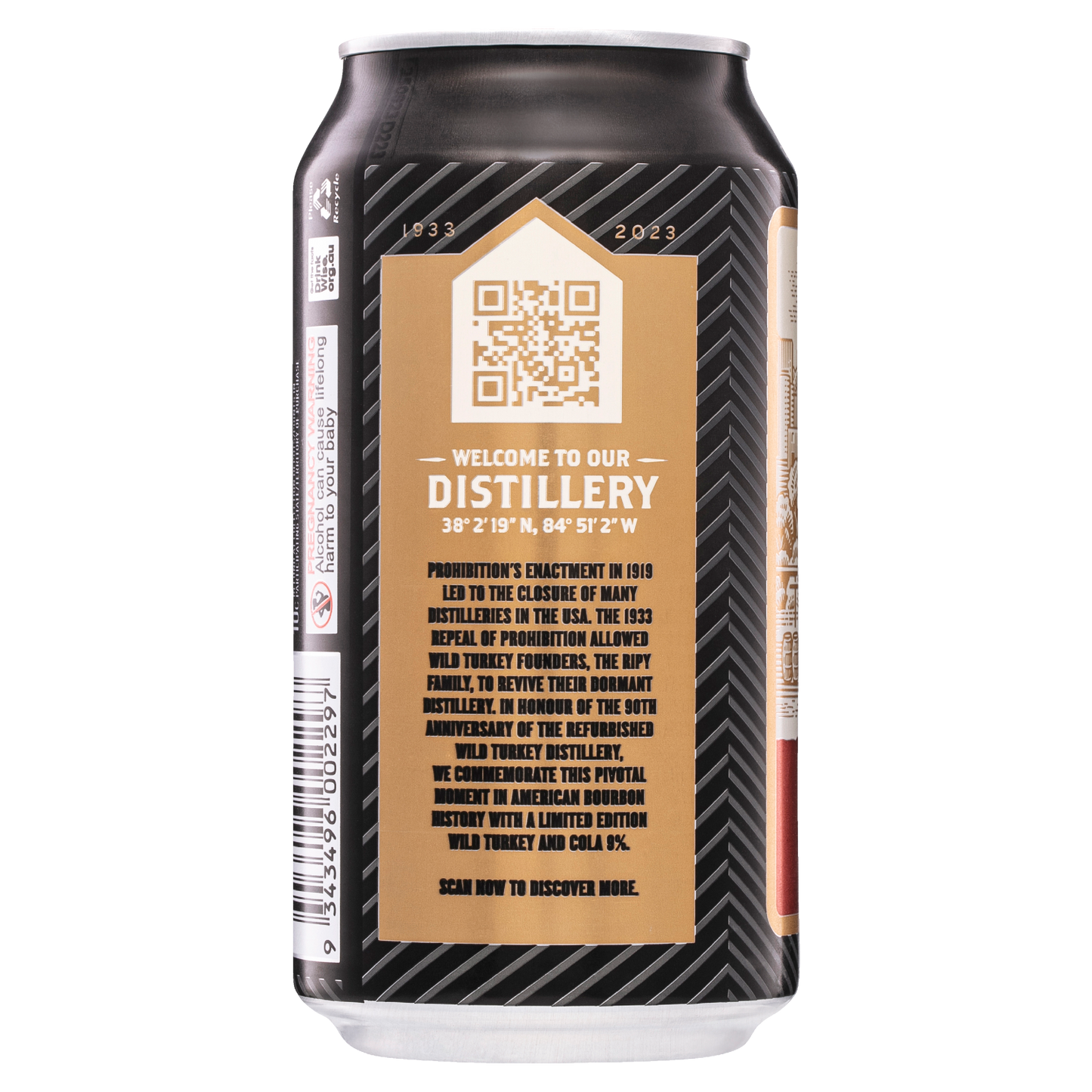 Wild Turkey Heritage 9% 2025 Bourbon & Cola Cans 375ml