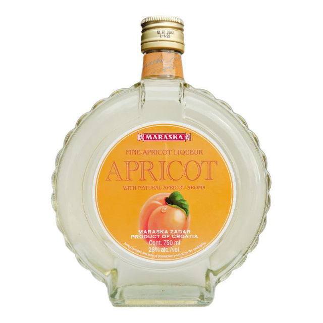 Maraska Fine Apricot Liqueur Flask 750ml - Boozeit.com.au