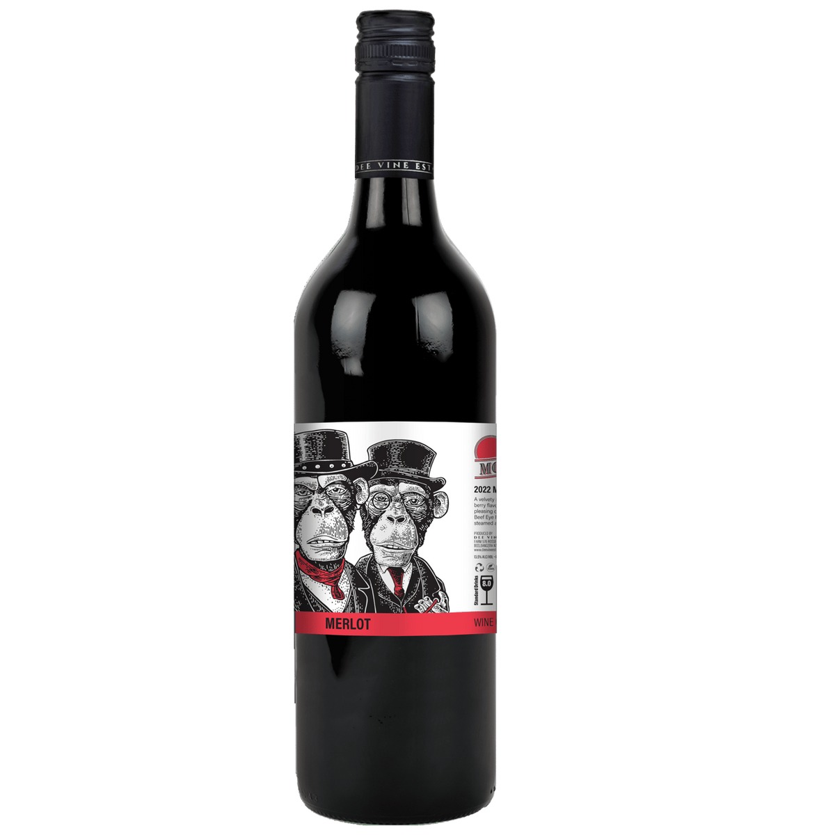 2 Monkeys Merlot - Boozeit.com.au