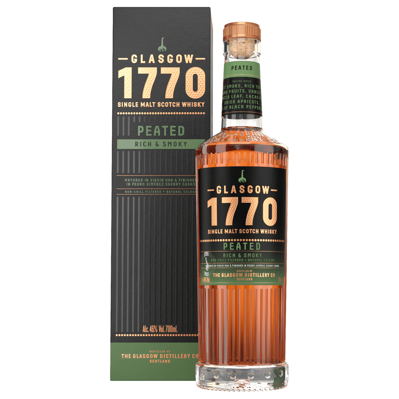 Glasgow 1770 Peated Single Malt Scotch Whisky 700ml