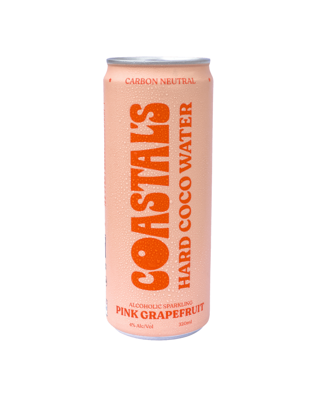 Coastals Hard Coco Water Pink Grapefruit 320ml - Boozeit.com.au