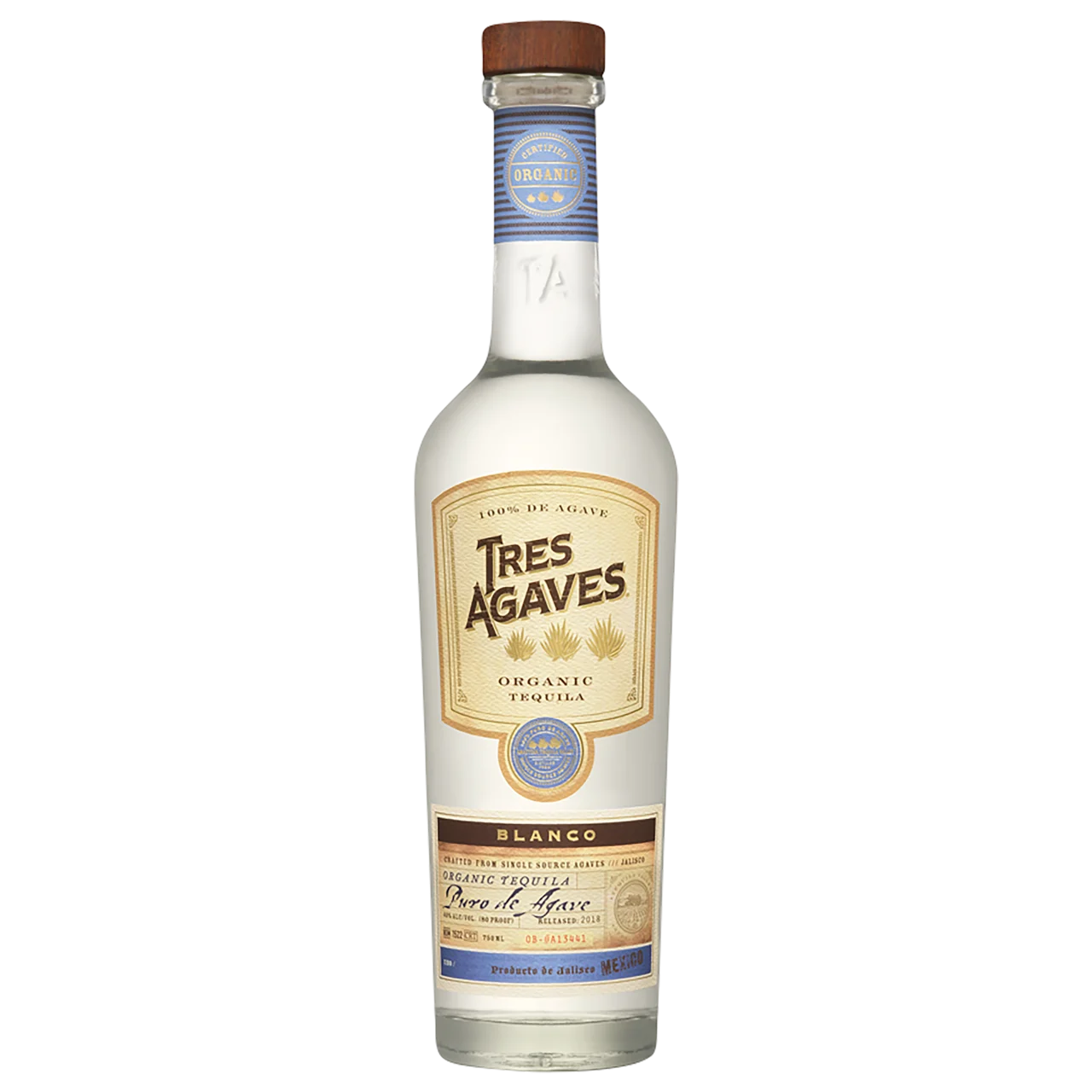 Tres Agaves Organic Blanco Tequila 700ml