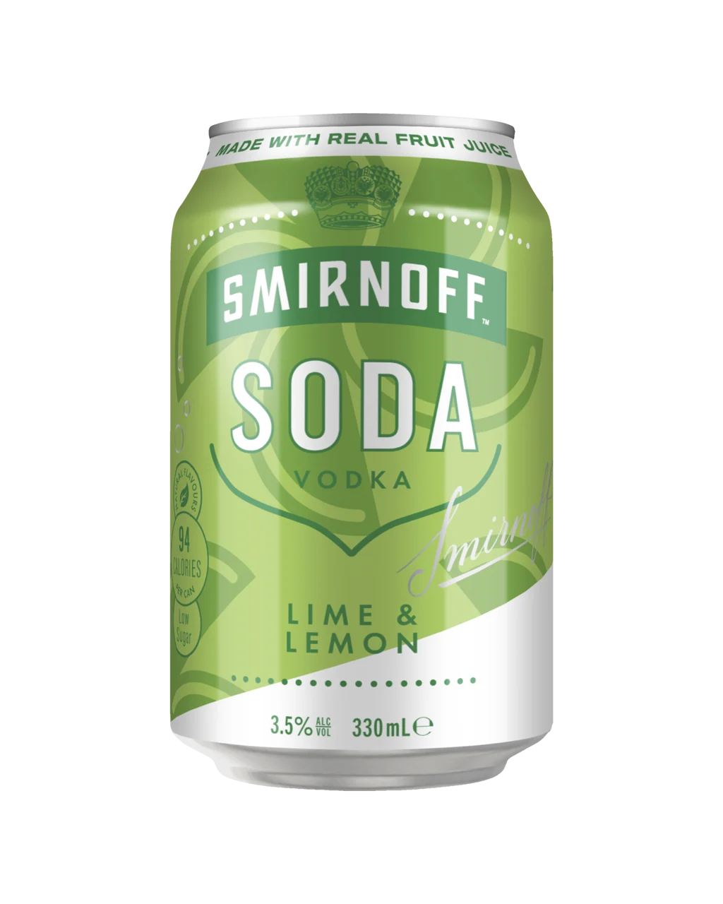 Smirnoff Soda Lime & Lemon Cans 10 Pack Cans 330ml