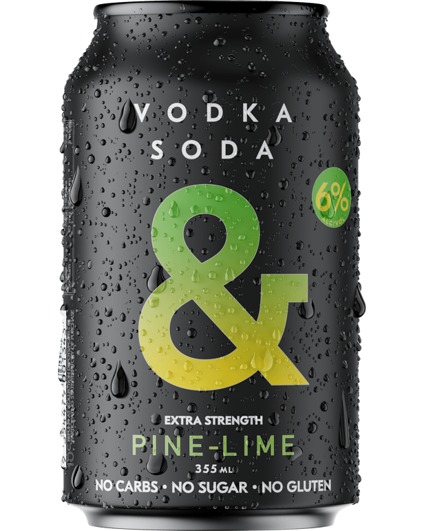 Ampersand Vodka Soda & Pine Lime 6% Cans 330ml