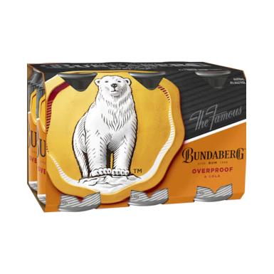 Bundaberg Rum Overproof & Cola Cans 375ml - Boozeit.com.au