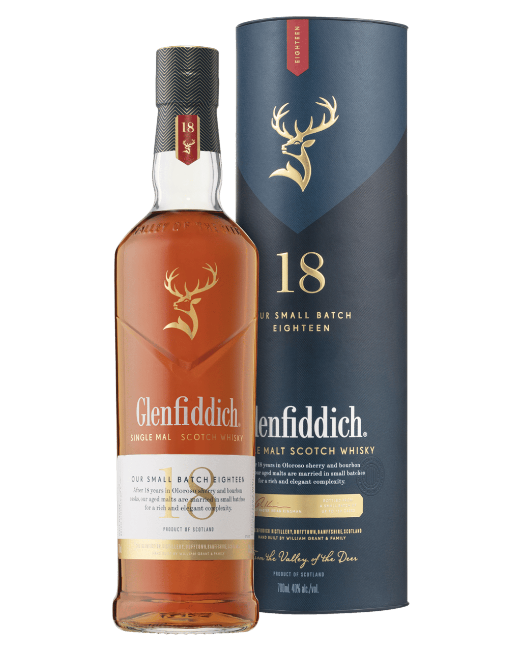 Glenfiddich 18 Year Old Single Malt Scotch Whisky 700ml