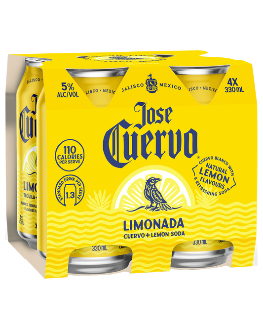 Jose Cuervo Limonada Cuervo & Lemon Soda Cans 330ml