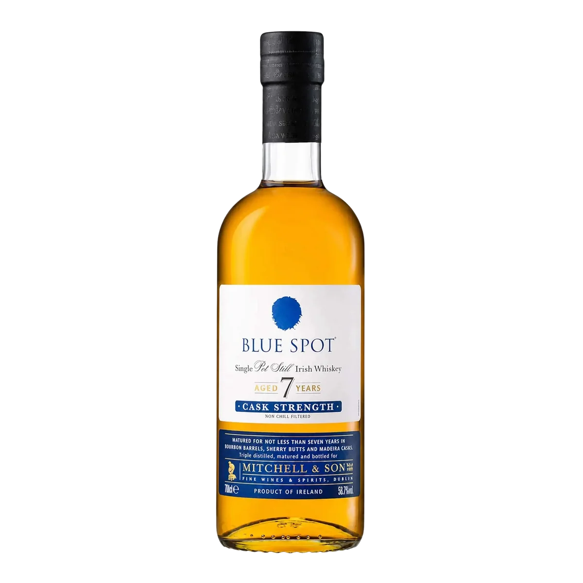Blue Spot 7 Year Old Cask Strength Single Pot Still Irish Whiskey 700ml