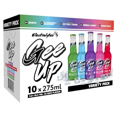 Gee Up Vodka Mixed 10 Pack Bottles 275ml