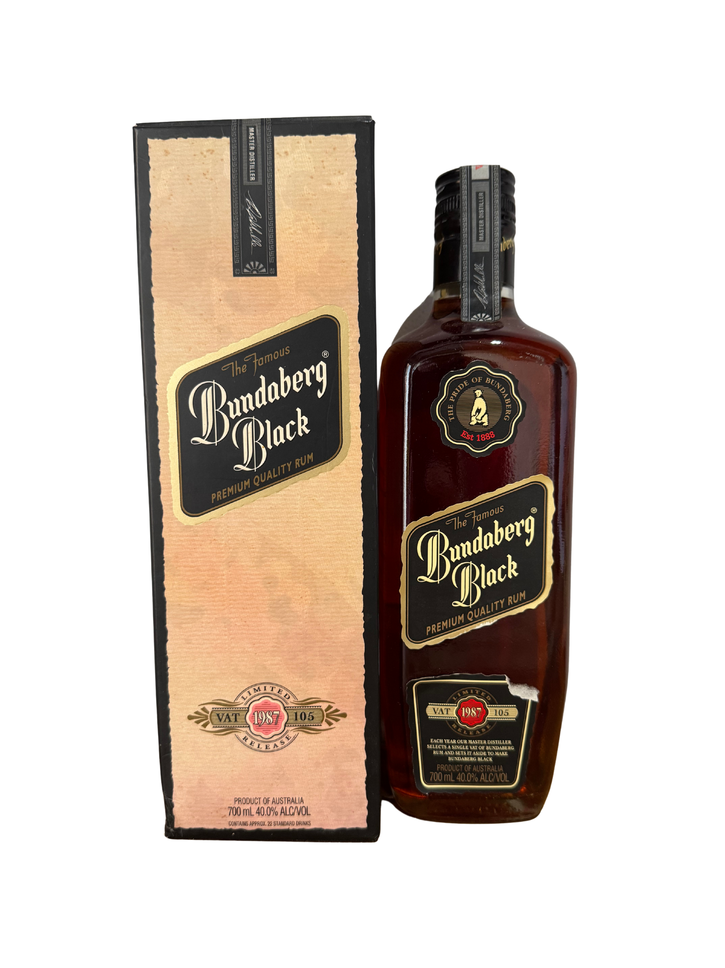 Bundaberg Black Vat 105 1987 Rum 700ml