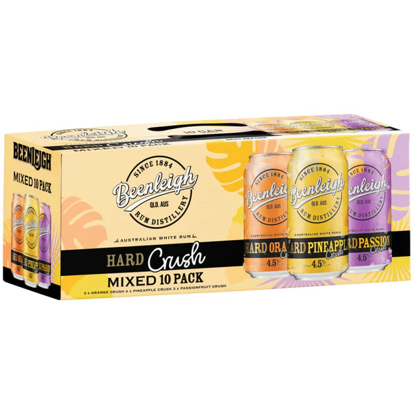 Beenleigh Rum Hard Crush Mixed 10 Pack Cans 375ml - Boozeit.com.au