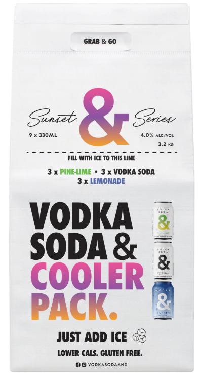 Ampersand Vodka Soda & Cooler Pack Cans 330ml