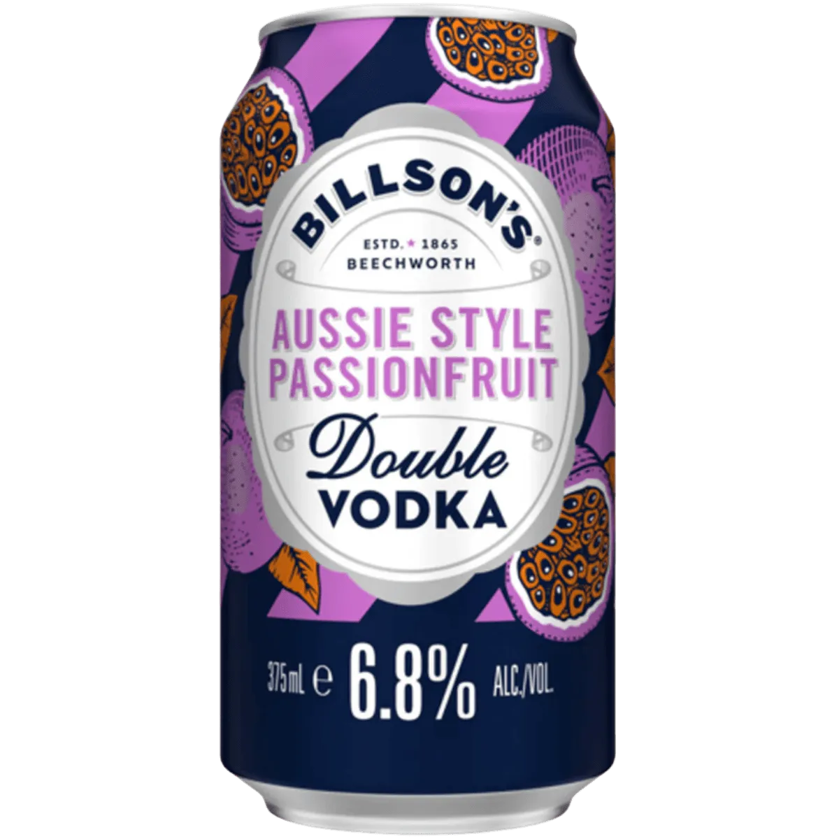 Billson’s Aussie Style Passionfruit Double Vodka Cans 375ml