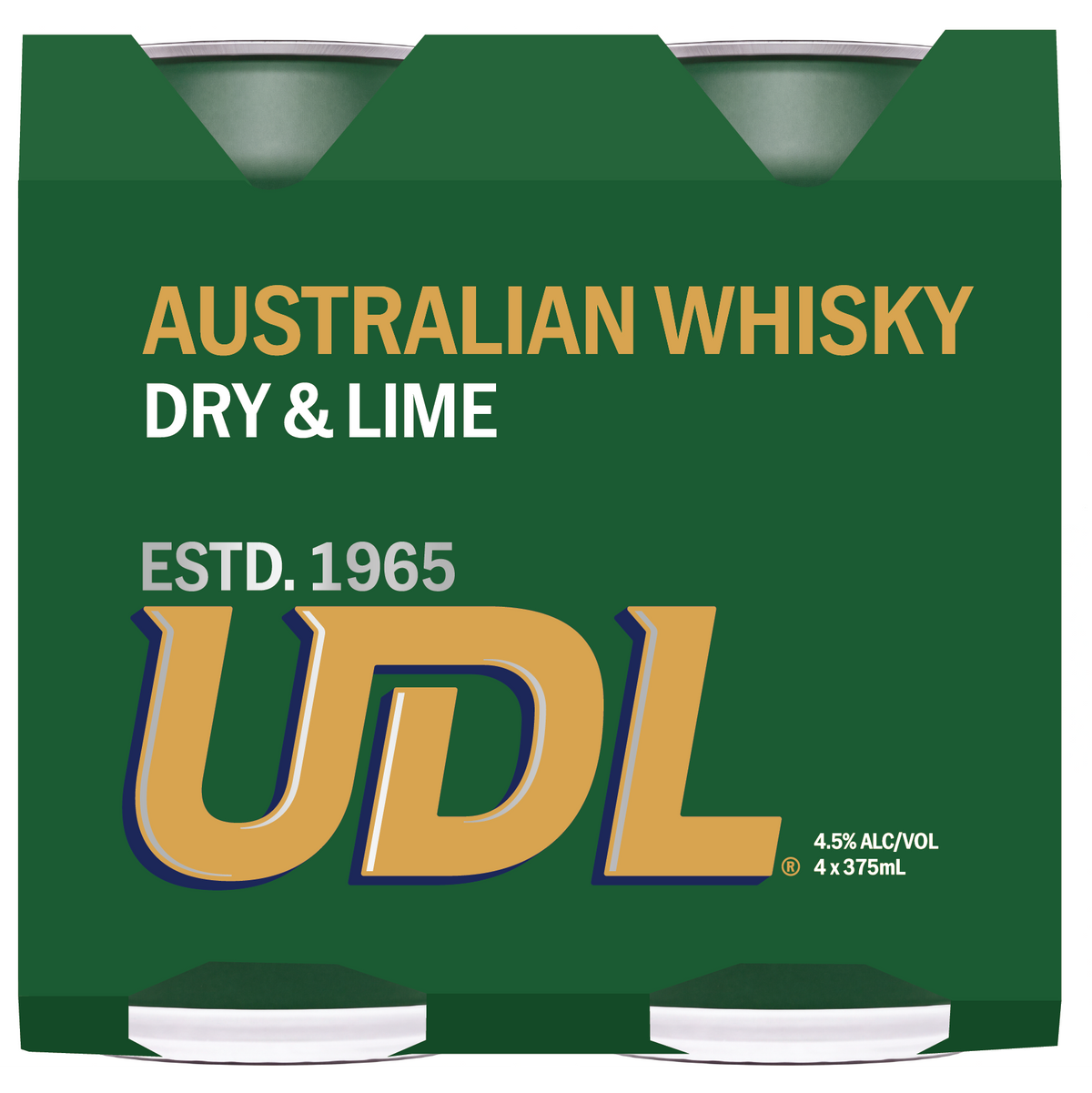 UDL Australian Whisky Dry & Lime Cans 375ml