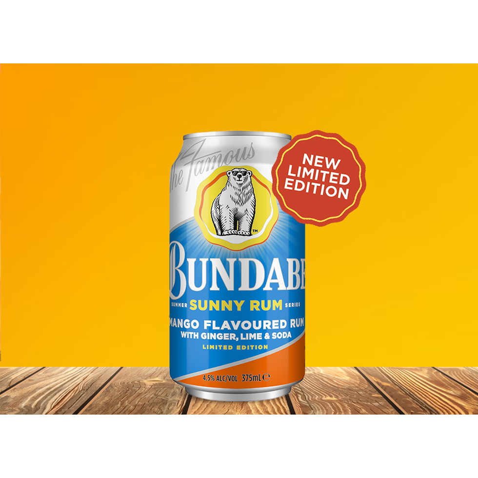 Bundaberg Sunny Rum Series Mango Rum, Ginger, Lime & Soda 375ml