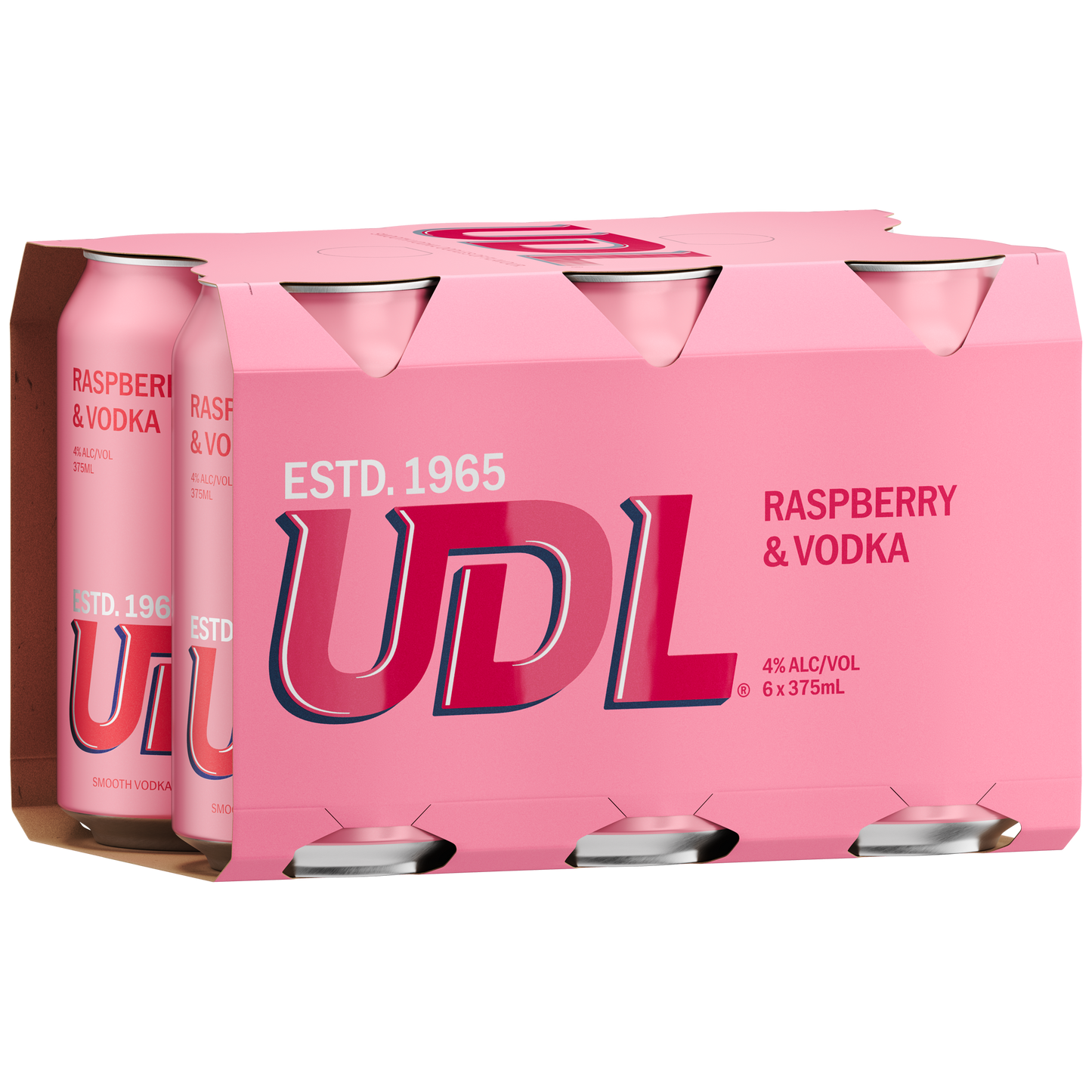 UDL Raspberry & Vodka Cans 375ml