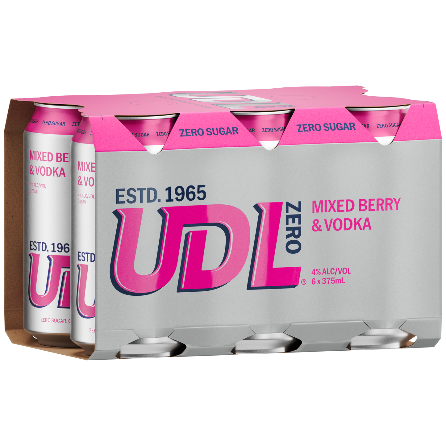 UDL Zero Sugar Mixed Berry & Vodka Cans 375ml