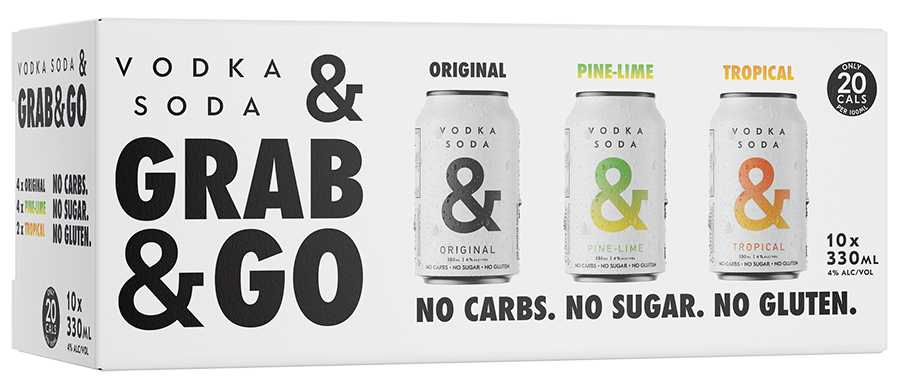 Ampersand Vodka Mixed 10 Pack Cans 330ml