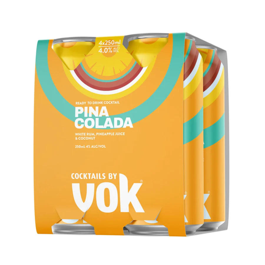 Vok Cocktails Pina Colada Cans 250ml
