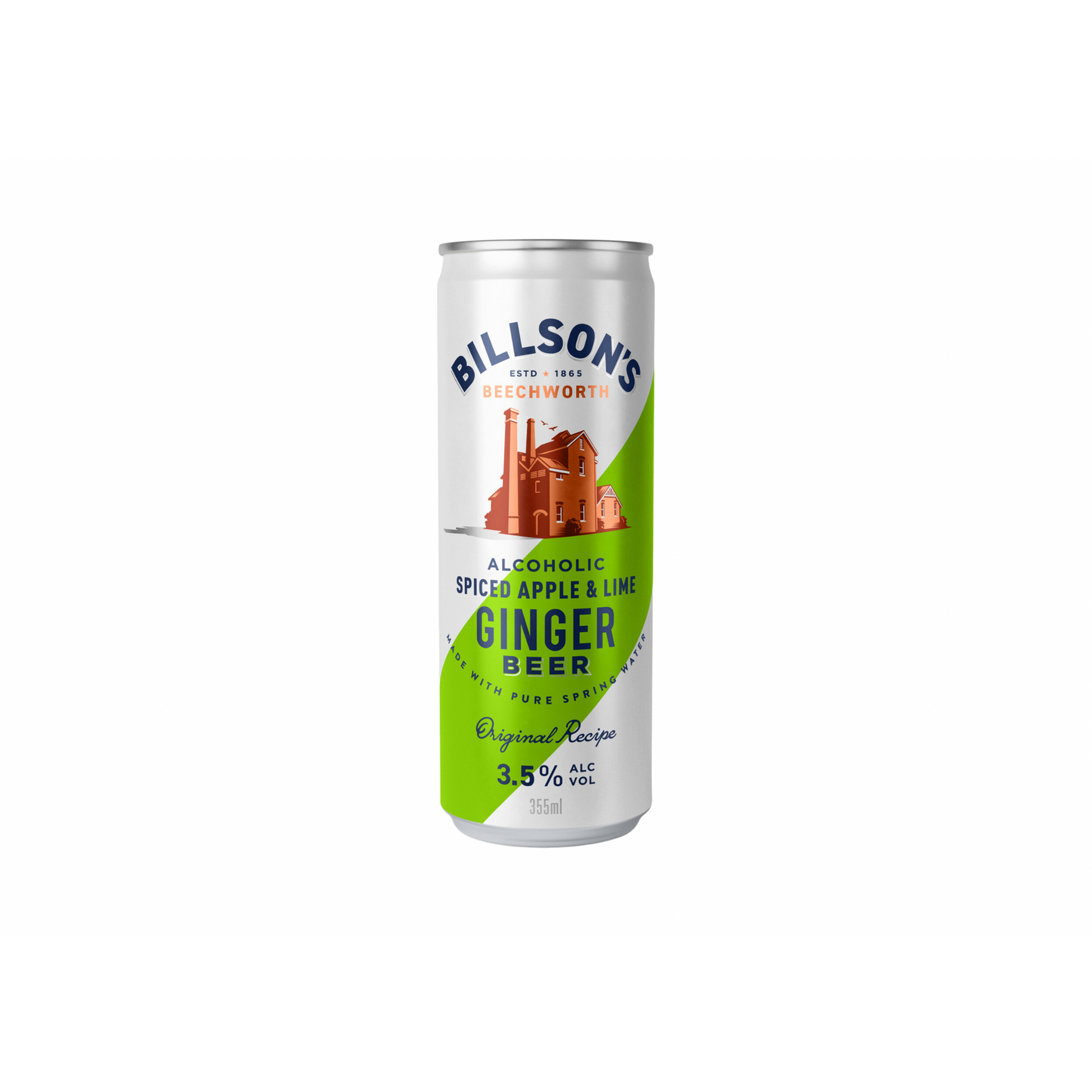 Billson's Alcoholic Ginger Beer with Spiced Apple & Lime 355ml