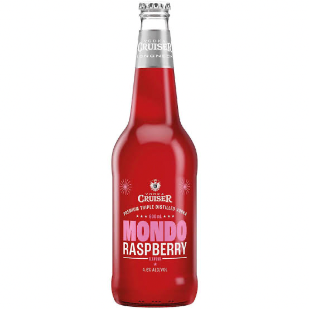 Vodka Cruiser Mondo Raspberry Longneck 600ml