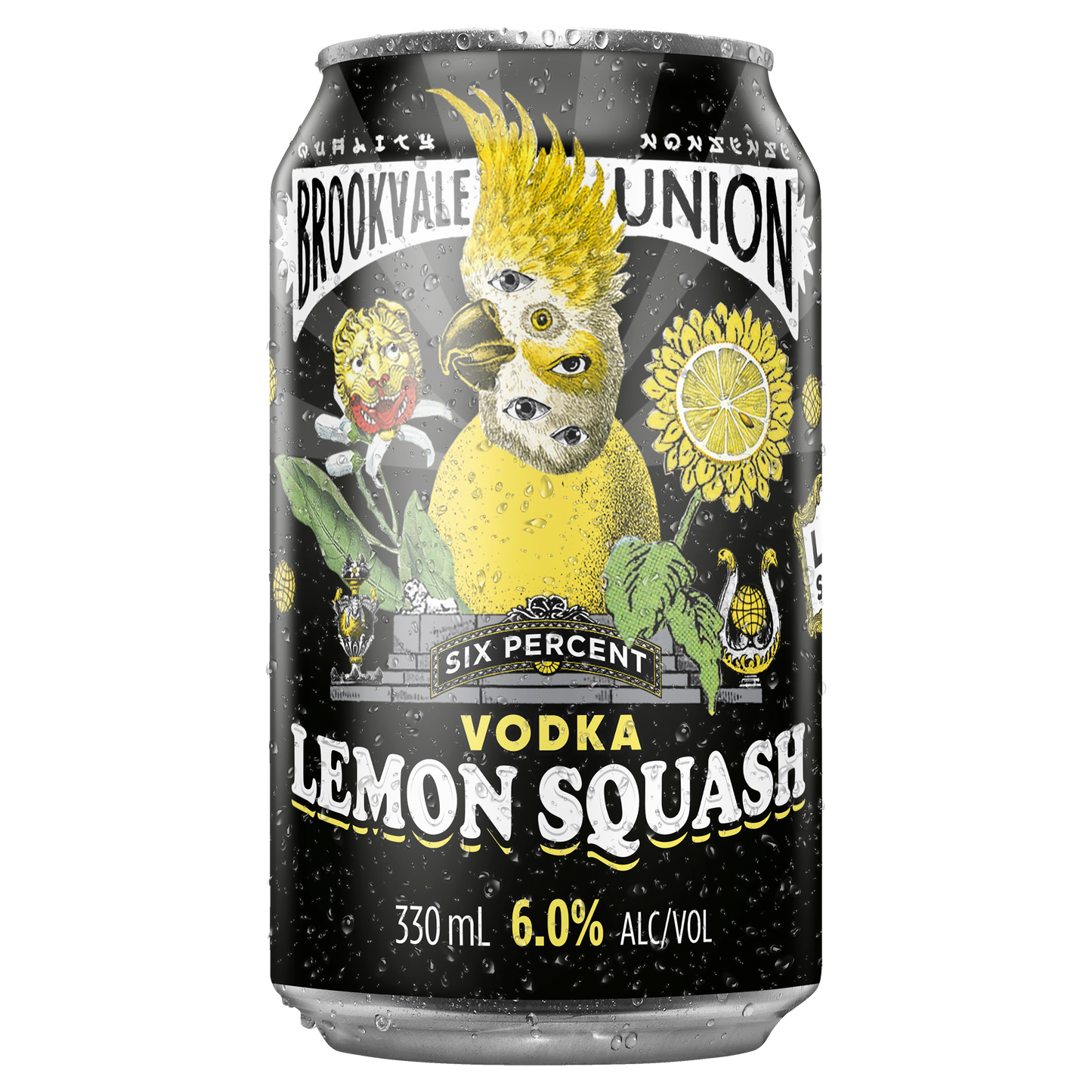 Brookvale Union Vodka Lemon Squash 6% Cans 10 Pack Cans 330ml