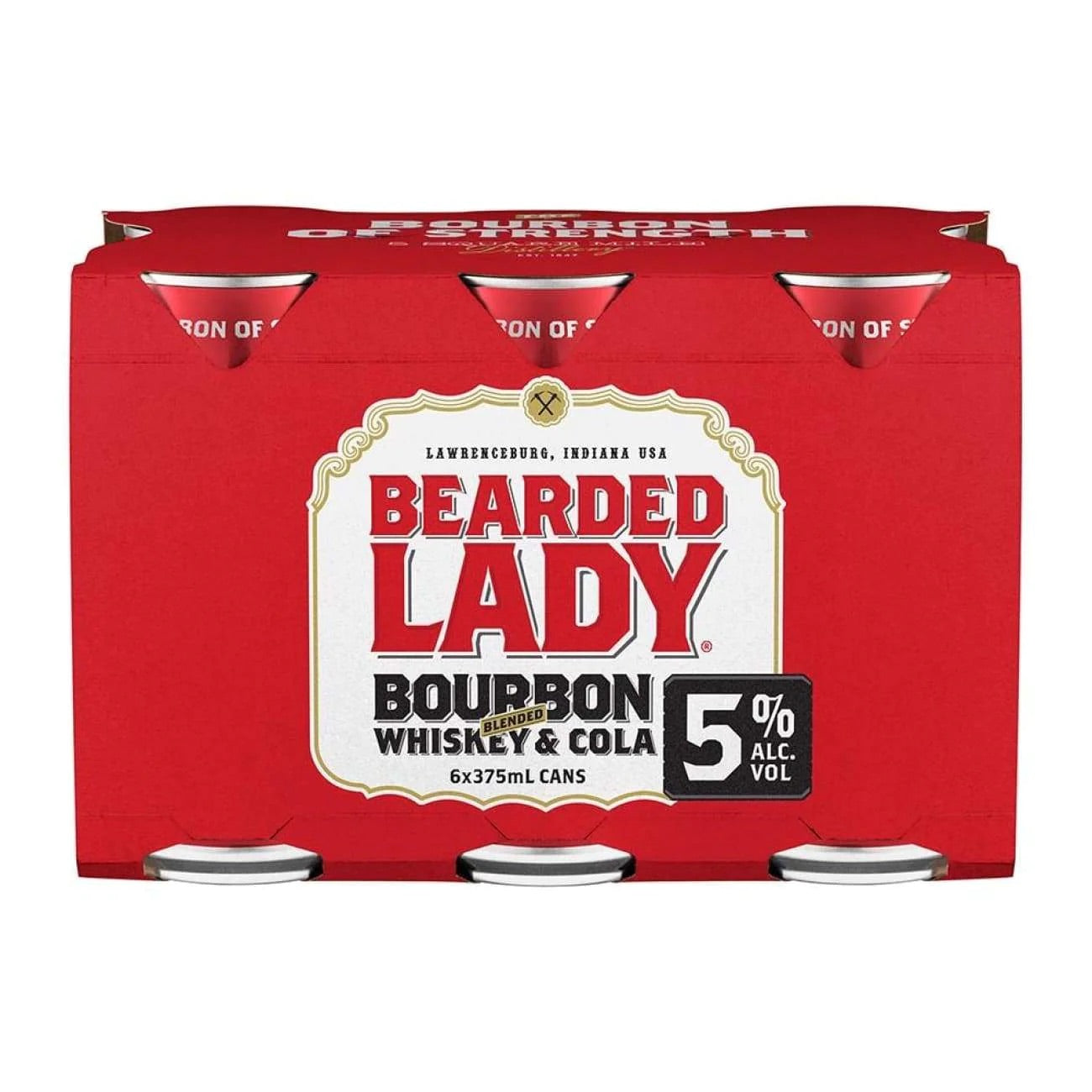 Bearded Lady Bourbon Whiskey & Cola 5% Cans 375ml