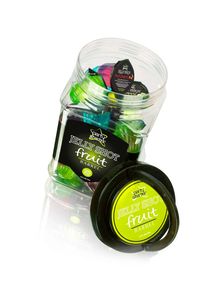 Party Starter Jelly Shot Fruit Barrel 25 x Shots 30ml - Boozeit.com.au