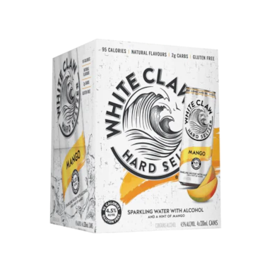 White Claw Hard Seltzer Mango Cans 330ml