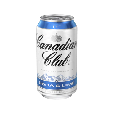 Canadian Club Soda & Lime Cans 375ml