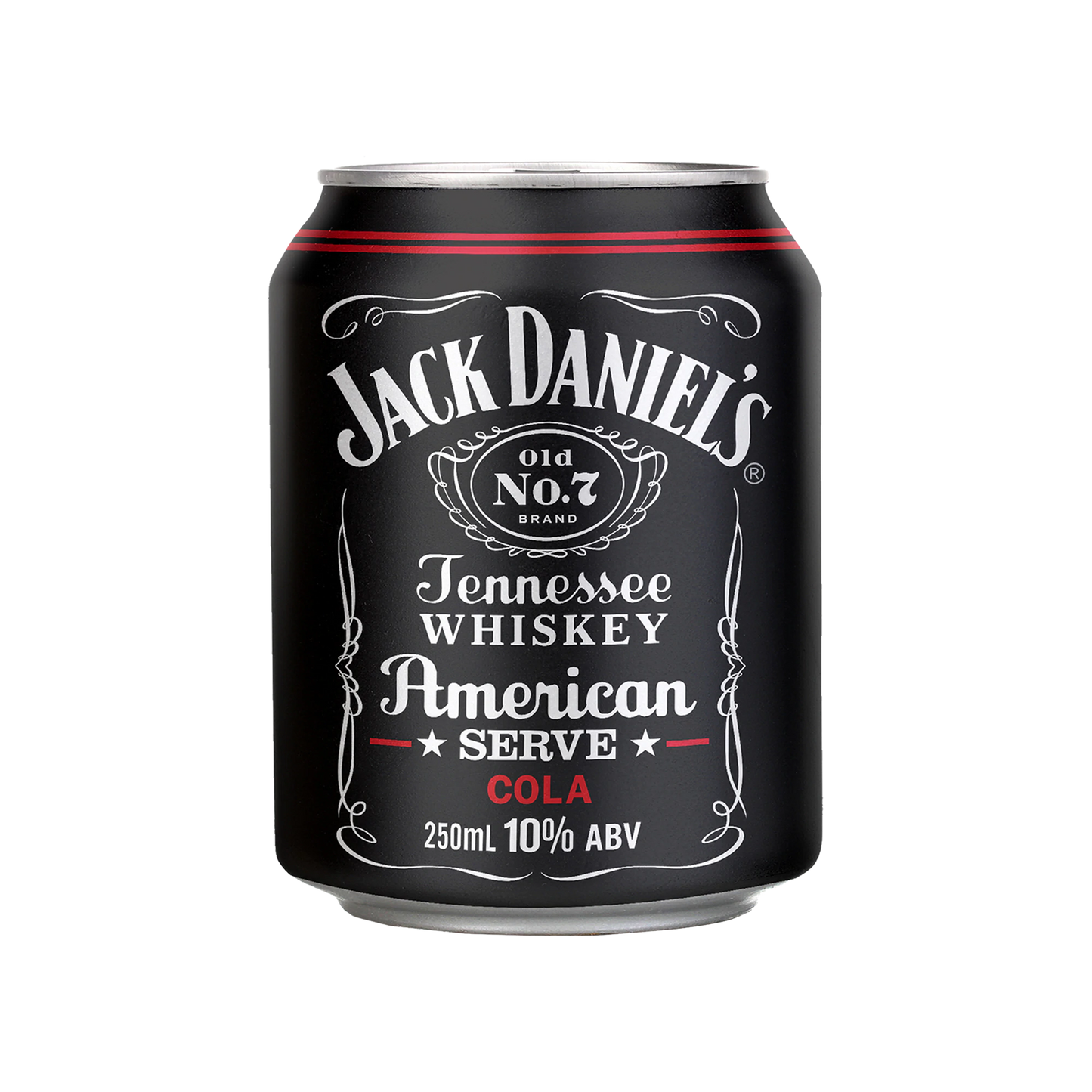 Jack Daniel's Tennessee Whiskey American Serve & Cola 10% Cans 250ml