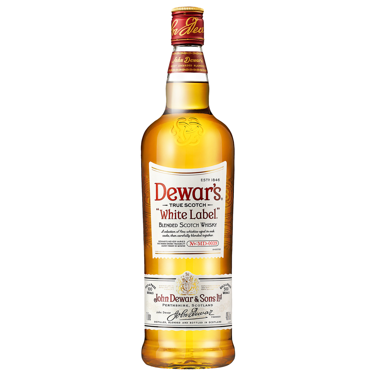 Dewar's White Label Blended Scotch Whisky 1L