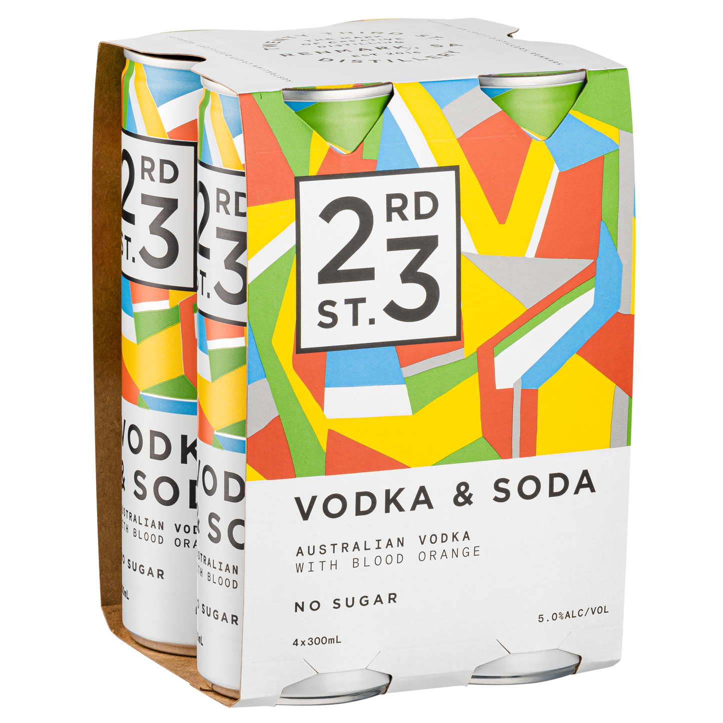 23rd Street Distillery Australian Vodka and Blood Orange Soda 300ml