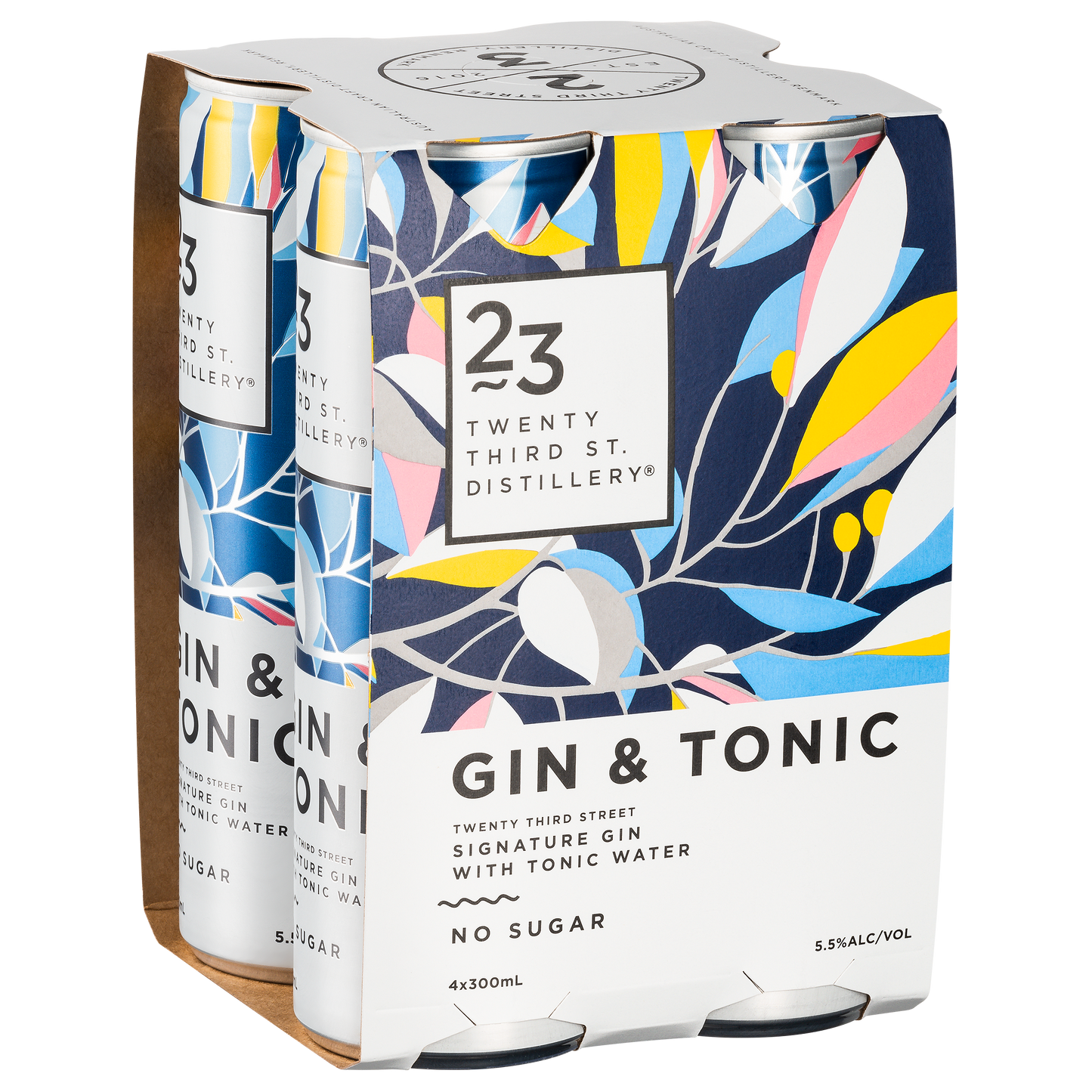 23rd Street Distillery Signature Gin and Tonic Cans 300ml