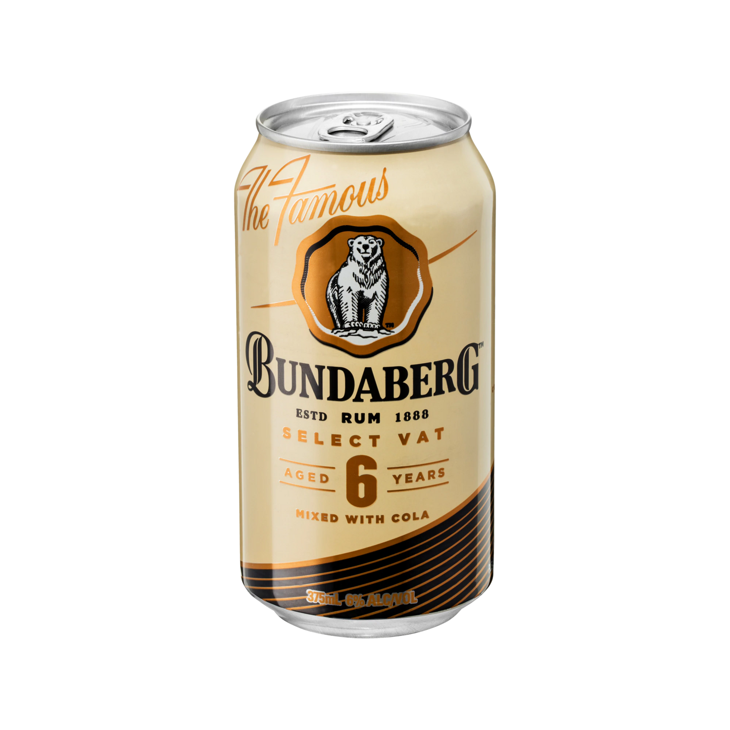 Bundaberg Select Vat Rum & Cola Cans 375ml - Boozeit.com.au