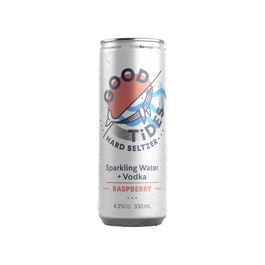 Good Tides Hard Seltzer Raspberry Cans 330ml