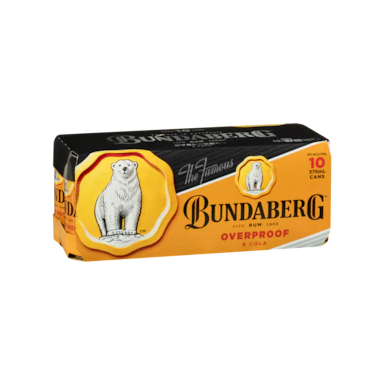 Bundaberg Rum Overproof & Cola Cans 375ml