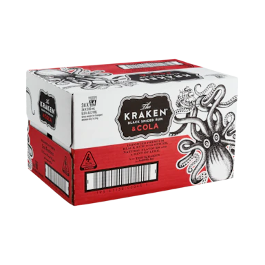 The Kraken Black Spiced Rum & Cola Bottles 330ml