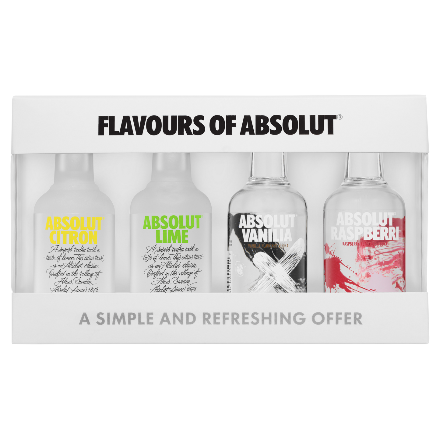 Absolut Vodka Mini Flavour Mix 4 x 50ml