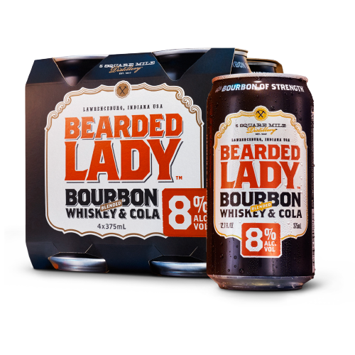 Bearded Lady Bourbon Whiskey & Cola 8% Cans 375ml