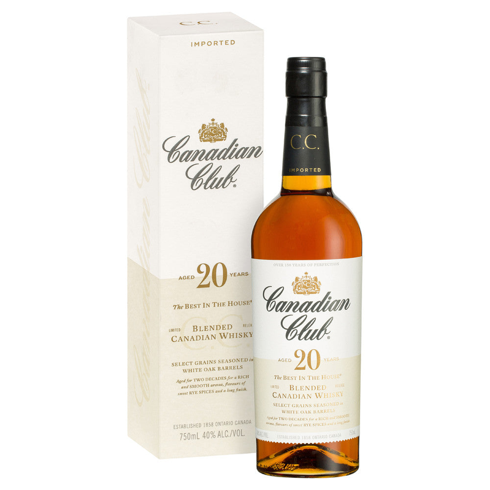 Canadian Club 20 Year Old Canadian Whisky 700ml - Boozeit.com.au