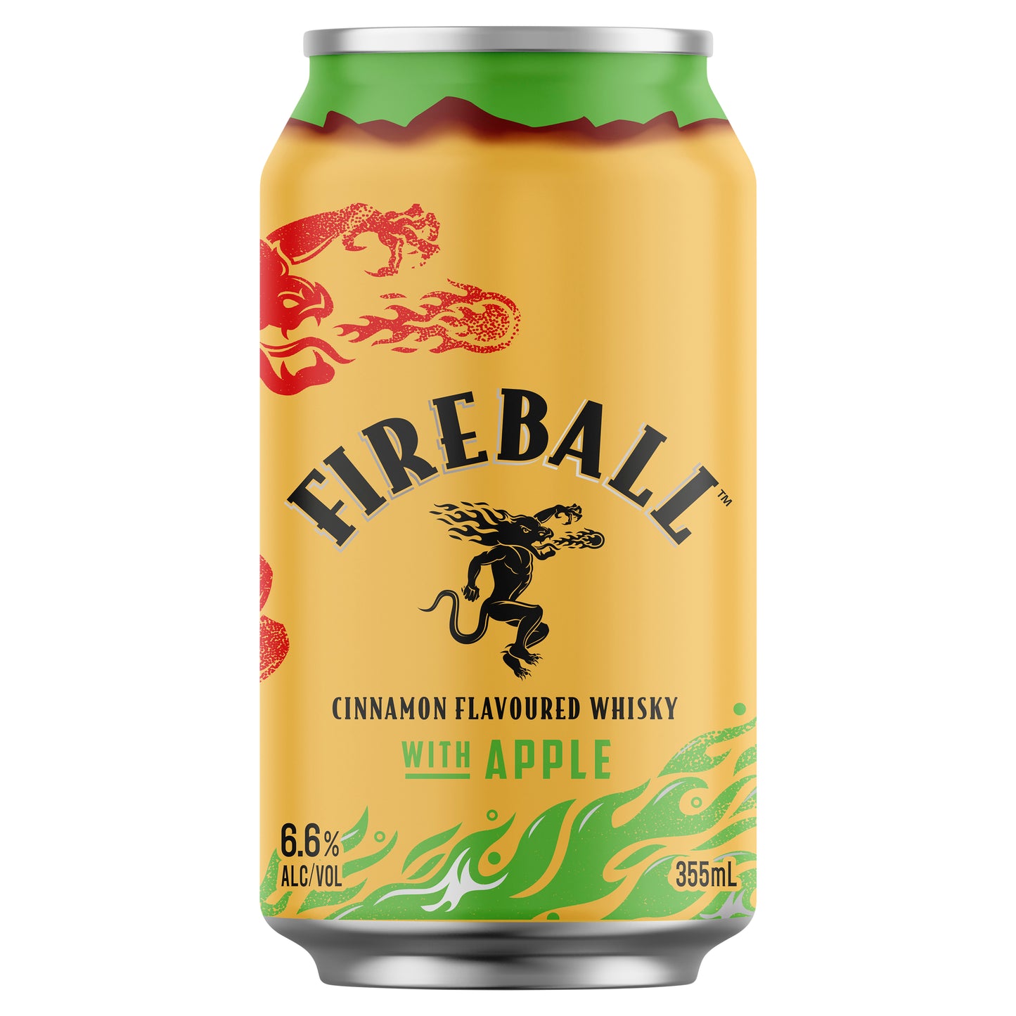 Fireball Cinnamon Whisky With Apple 6.6% Cans 355ml