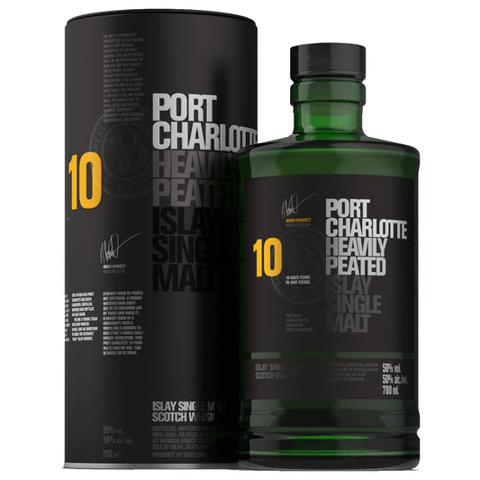 Bruichladdich Port Charlotte Heavily Peated 10 Year Old Islay Single Malt Scotch Whisky 700ml