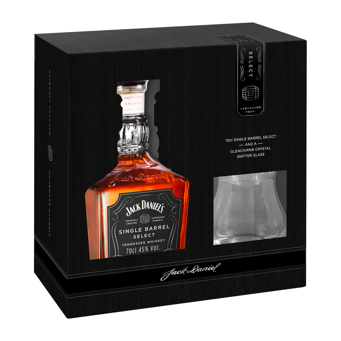 Jack Daniel's Single Barrel Select Tennessee Whiskey & Crystal Glass Gift Pack 700ml