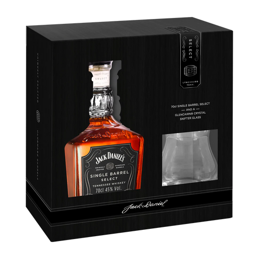Jack Daniel's Single Barrel Select Tennessee Whiskey & Crystal Glass Gift Pack 700ml