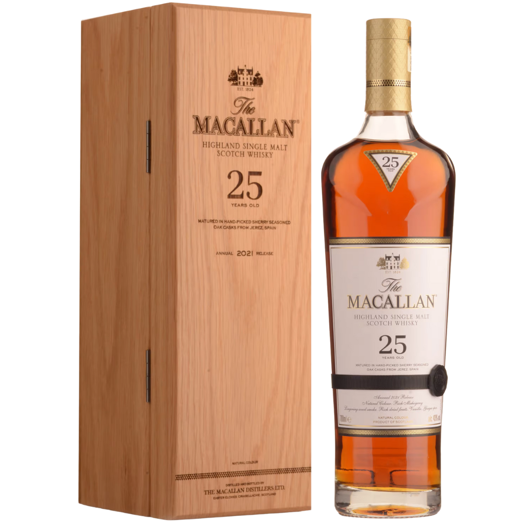 The Macallan 25 Year Old Single Malt Scotch Whisky 2021 Annual Release 700ml