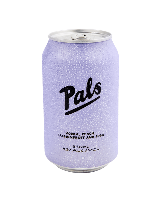 Pals Vodka Peach Passionfruit & Soda Cans 330ml - Boozeit.com.au