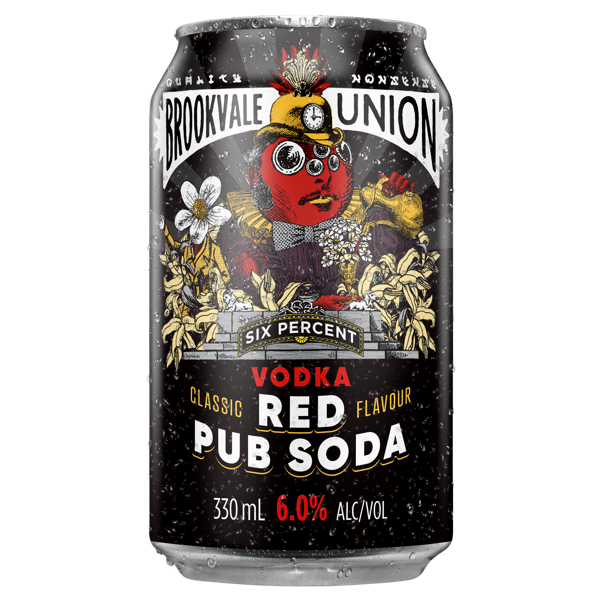 Brookvale Union Vodka Red Pub Soda 6% Cans 330ml - Boozeit.com.au