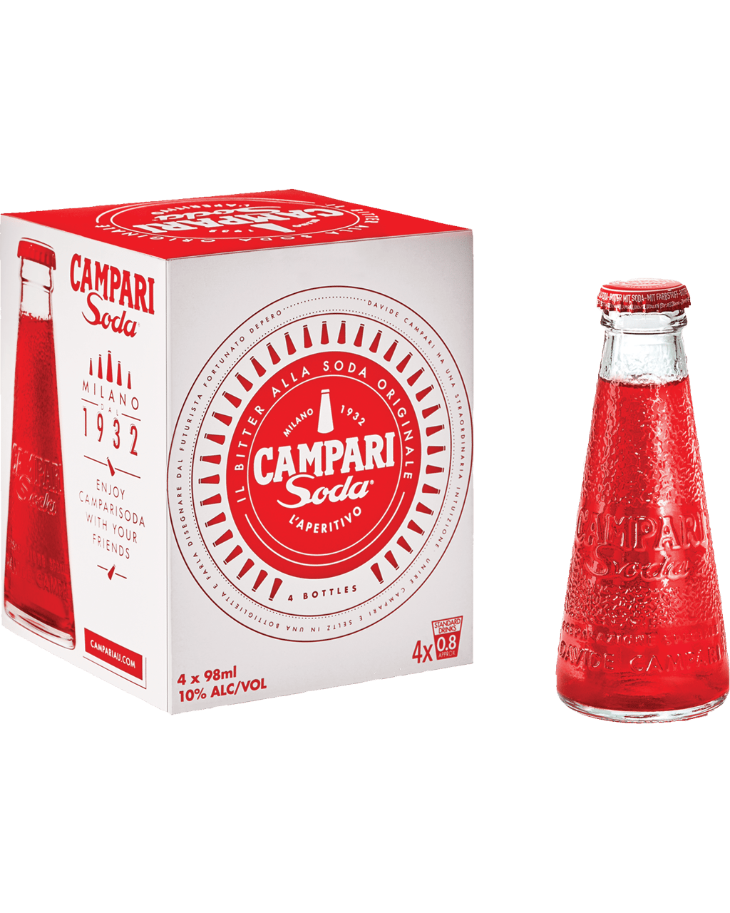 Campari Soda 10% Bottles 98ml