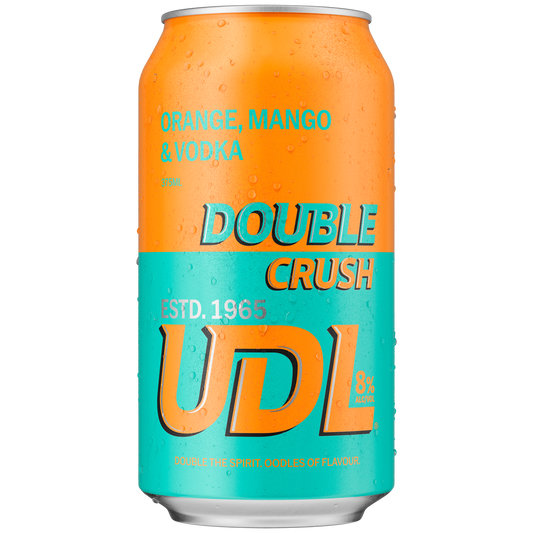 UDL Double Crush Orange, Mango & Vodka 8% Cans 375ml